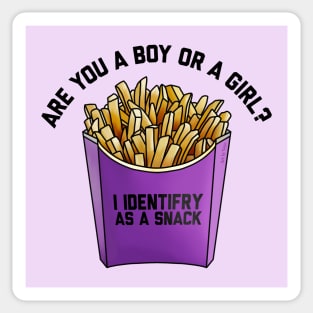 I Identifry As A Snack Sticker